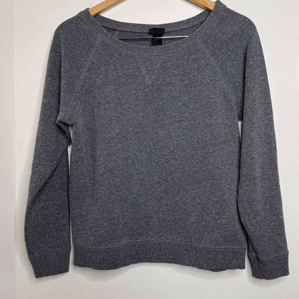 H&M Relaxed Fit Sweatshirt Top Gray Speckled Size Small comfy casual